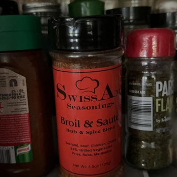SwissAm Seasonings in customer's home spice cabinet