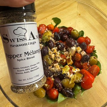 SwissAm Pepper Melange Feta, Olive, Tomato Salad
